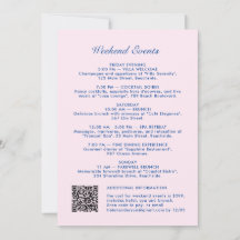 Retro Modernes Vintages QR-Code Bachelorette Weeke