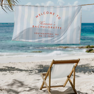 Retro Modernes Vintages Rot & Blau Bachelorette Banner