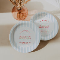 Retro Modernes Vintages Rot & Blau Bachelorette