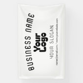 Retro-Modernes Weiß und Schwarz-Logo hochladen (ed Banner (Vertikal)