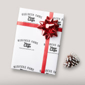 Retro-Modernes Weiß und Schwarz-Logo hochladen (ed Geschenkpapier