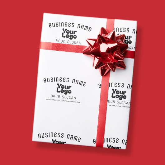 Retro-Modernes Weiß und Schwarz-Logo hochladen (ed Geschenkpapier