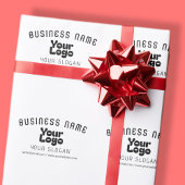 Retro-Modernes Weiß und Schwarz-Logo hochladen (ed Geschenkpapier