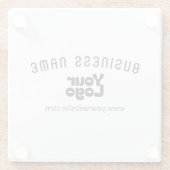 Retro-Modernes Weiß und Schwarz-Logo hochladen (ed Glasuntersetzer (Rückseite)