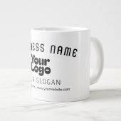 Retro-Modernes Weiß und Schwarz-Logo hochladen (ed Jumbo-Tasse (Vorderseite Rechts)