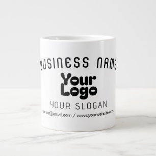 Retro-Modernes Weiß und Schwarz-Logo hochladen (ed Jumbo-Tasse