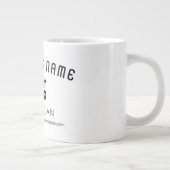 Retro-Modernes Weiß und Schwarz-Logo hochladen (ed Jumbo-Tasse (Rechts)