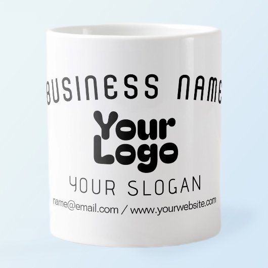 Retro-Modernes Weiß und Schwarz-Logo hochladen (ed Jumbo-Tasse