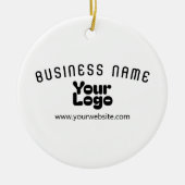 Retro-Modernes Weiß und Schwarz-Logo hochladen (ed Keramik Ornament (Vorne)