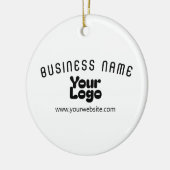 Retro-Modernes Weiß und Schwarz-Logo hochladen (ed Keramik Ornament (Links)