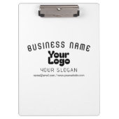 Retro-Modernes Weiß und Schwarz-Logo hochladen (ed Klemmbrett (Vorderseite)