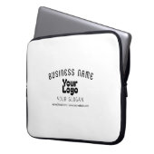 Retro-Modernes Weiß und Schwarz-Logo hochladen (ed Laptopschutzhülle (Vorderseite Links)