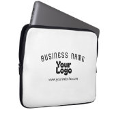 Retro-Modernes Weiß und Schwarz-Logo hochladen (ed Laptopschutzhülle (Vorne Rechts)