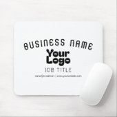 Retro-Modernes Weiß und Schwarz-Logo hochladen (ed Mousepad (Mit Mouse)