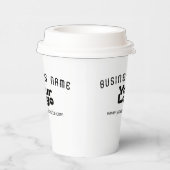 Retro-Modernes Weiß und Schwarz-Logo hochladen (ed Pappbecher (Rechts)