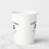 Retro-Modernes Weiß und Schwarz-Logo hochladen (ed Pappbecher (Rechts)