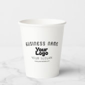 Retro-Modernes Weiß und Schwarz-Logo hochladen (ed Pappbecher (Vorderseite)