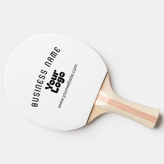 Retro-Modernes Weiß und Schwarz-Logo hochladen (ed Tischtennis Schläger (Seitenansicht)