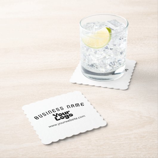 Retro-Modernes Weiß und Schwarz-Logo hochladen (ed Untersetzer (Vor Ort)