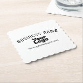 Retro-Modernes Weiß und Schwarz-Logo hochladen (ed Untersetzer (angewinkelt)