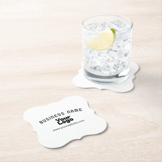 Retro-Modernes Weiß und Schwarz-Logo hochladen (ed Untersetzer (Vor Ort)