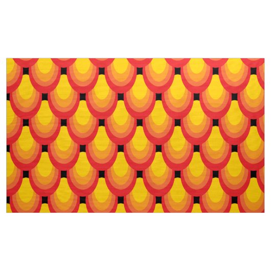 Retro Modgewebe des übergroßen stilvollen 70ers Stoff (Yard (91,4 cm))