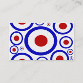 Retro Modsechziger-Kreismuster Visitenkarte (Rückseite)