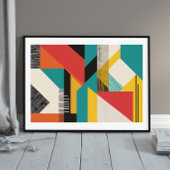 Retro Modular Geometrie Poster