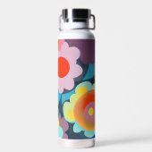 Retro-Modus-Blumen Trinkflasche (Rückseite)