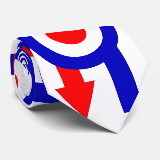 Retro Modziel und Pfeilentwurf Krawatte (Gerollt)