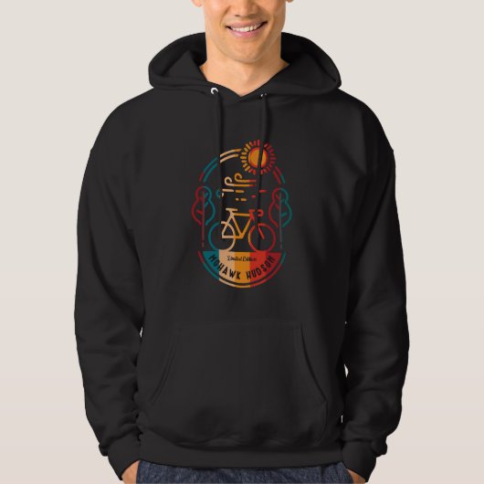 Retro Mohawk Hodson Radweg Hoodie (Vorderseite)