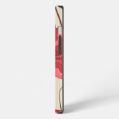 Retro-Mohn-Muster iPhone Hülle (Linke Seite)