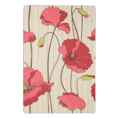 Retro-Mohn-Muster Mini Klemmbrett (Rückseite)