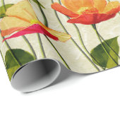Retro Mohnblumen Geschenkpapier (Rolleneckpunkt)