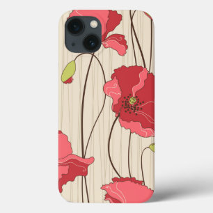 Retro Mohnblumen-Muster Case-Mate iPhone Hülle
