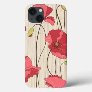 Retro Mohnblumen-Muster Case-Mate iPhone Hülle