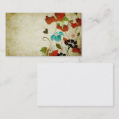 Retro Mohnblumen Visitenkarte (Vorne/Hinten)