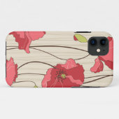 Retro-Mohnmuster Case-Mate iPhone Hülle (Rückseite (Horizontal))