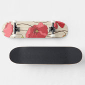 Retro-Mohnmuster Skateboard (Horizontal)