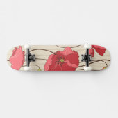 Retro-Mohnmuster Skateboard (Horizontal)