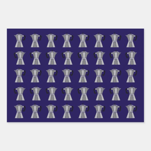 Retro Moka Pot Coffee Maker Geschenkpapier Set (Vorderseite)