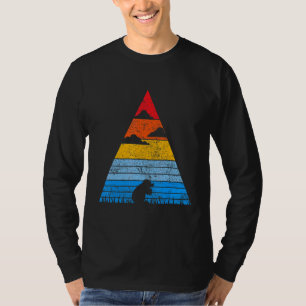 Retro Mole Sunset Silhouette Maus zerkleinert Maus T-Shirt