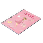 Retro Mommy Blonde 2 Babydusche Notizblock (Linke Seite)