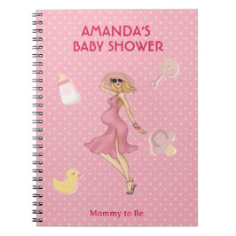 Retro Mommy Blonde 2 Babydusche Notizblock