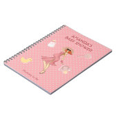 Retro Mommy Redhead 2 Kinderdusche Notizblock (Linke Seite)