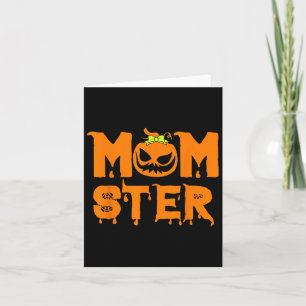 Retro Momster Halloween Mama Kostüm Mutter Hallowe Karte