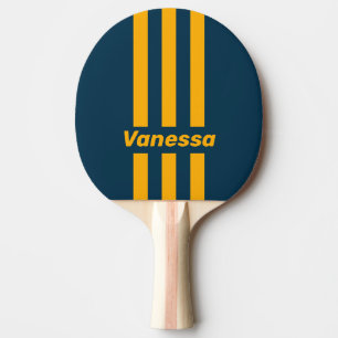 Retro Mondlicht Gezeiten Dreipunktstreifen mit Nam Tischtennis Schläger