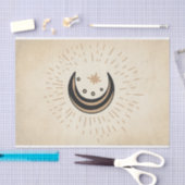 Retro-Mondsterne Vintages Sepia-Papier Seidenpapier (Handwerk)