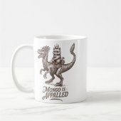Retro Mongo Is Appalled Princess Cat Riding Dinosa Kaffeetasse (Links)