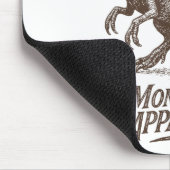 Retro Mongo Is Appalled Princess Cat Riding Dinosa Mousepad (Ecke)